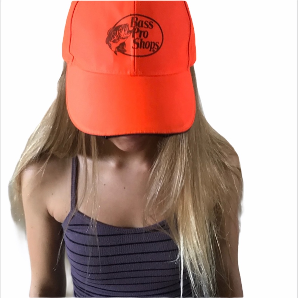 BASS PRO SHOPS Orange Light Up Dad Hat 🧢